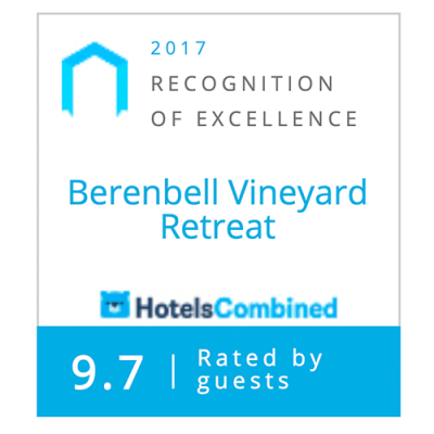 Hotels Combined Awards 2017 - Berenbell Vineyard Retreat