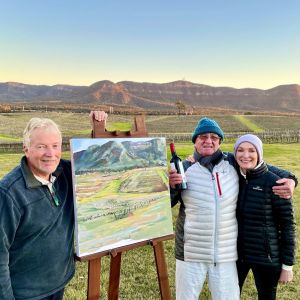 Artist painting of the Brokenback ranges